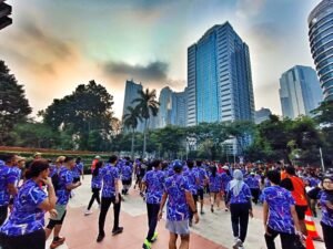 Peserta Fun Run 5K akan melalui beberapa titik di sekitar jalan Sudirman, Jakarta.(isn) 