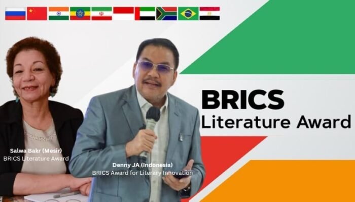 Dua Penghargaan BRICS 2025 untuk Dua Sastrawan Dunia Denny JA dan Salwa Bakr